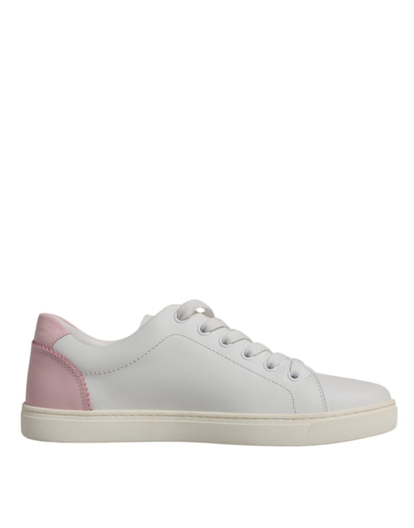 Weiß Klassische Kalbsleder Turnschuhe Schuhe