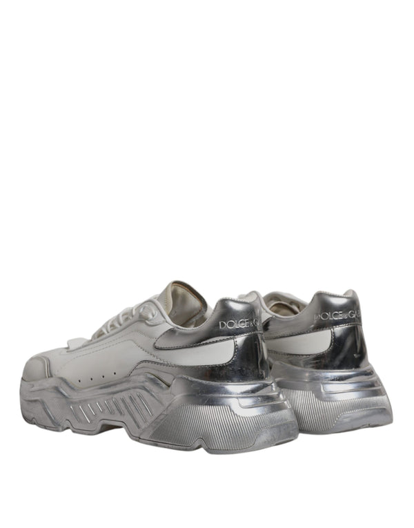 Weiß Silber Daymaster Low Top Turnschuhe Schuhe