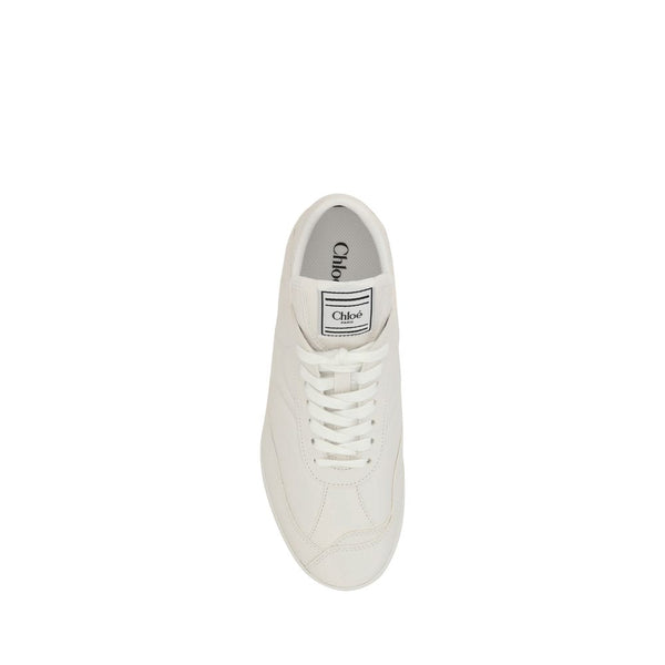 Weiße Kalbshaut Bos Taurus Sneakers mit niedrigem Schaft
