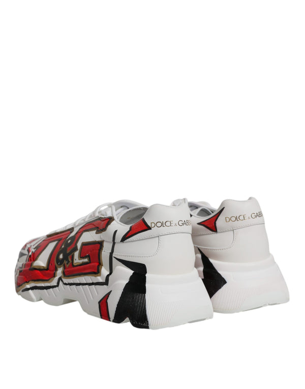 Weiß Daymaster Hand gemalt Turnschuhe Schuhe