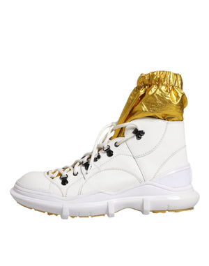 Weiß Nylon Galileo High Top Turnschuhe Schuhe