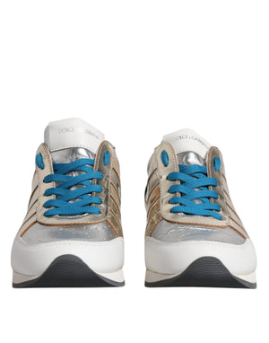 Multicolor Leder Low Top Sneakers Schuhe