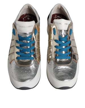 Multicolor Leder Low Top Sneakers Schuhe
