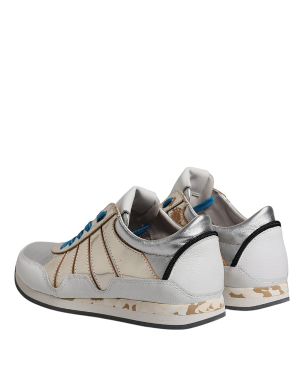 Multicolor Leder Low Top Sneakers Schuhe