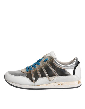 Multicolor Leder Low Top Sneakers Schuhe