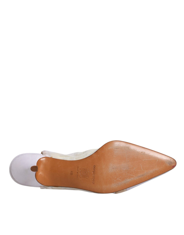 Multicolor Patchwork Heels Slingback Schuhe