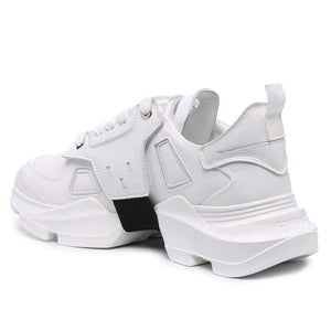 Weißes Kalbsleder Herren Sneaker