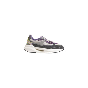 Graue Stoff-Sneaker mit dicker Sohle