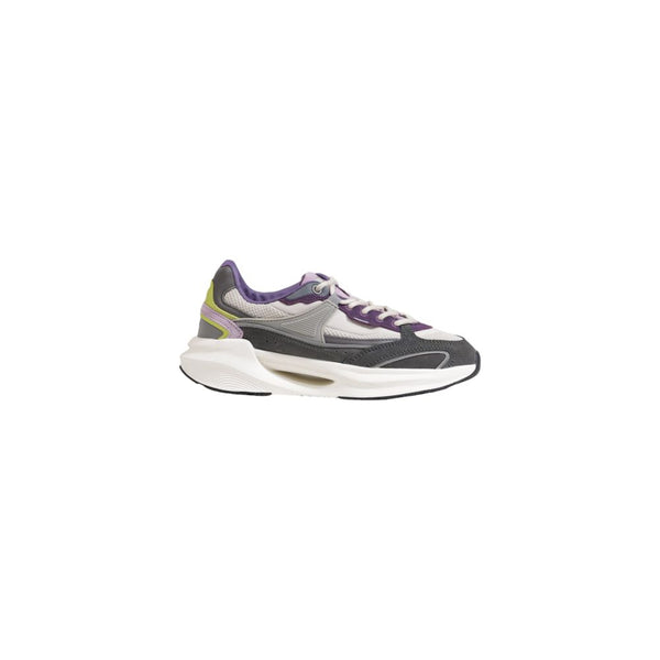 Graue Stoff-Sneaker mit dicker Sohle