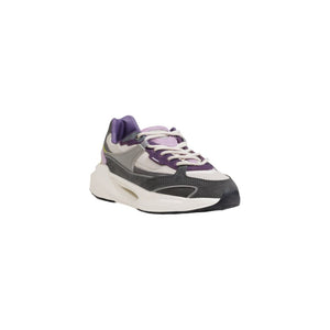 Graue Stoff-Sneaker mit dicker Sohle