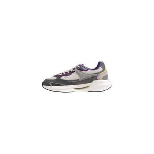 Graue Stoff-Sneaker mit dicker Sohle