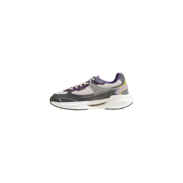 Graue Stoff-Sneaker mit dicker Sohle