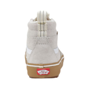 Beigefarbene Leder-High-Top-Sneaker