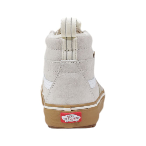 Beigefarbene Leder-High-Top-Sneaker