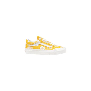 Gelbe Low-Top Sneaker aus Stoff
