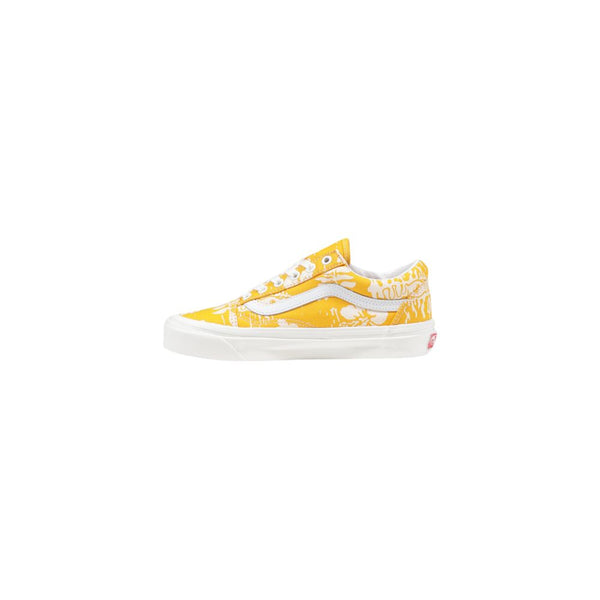 Gelbe Low-Top Sneaker aus Stoff
