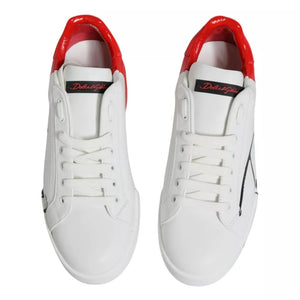 Weiß Rot Portofino Low Top Turnschuhe Schuhe