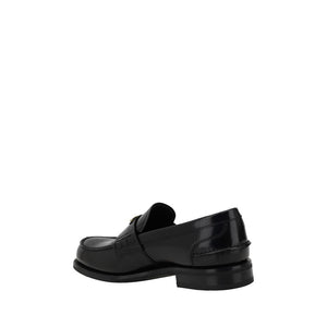 Schwarze Kalbsleder-Bos-Taurus-Slipper