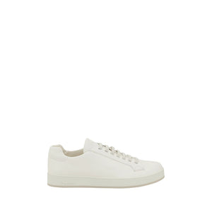 Weiße Gummisohle Sneakers mit niedrigem Schnitt