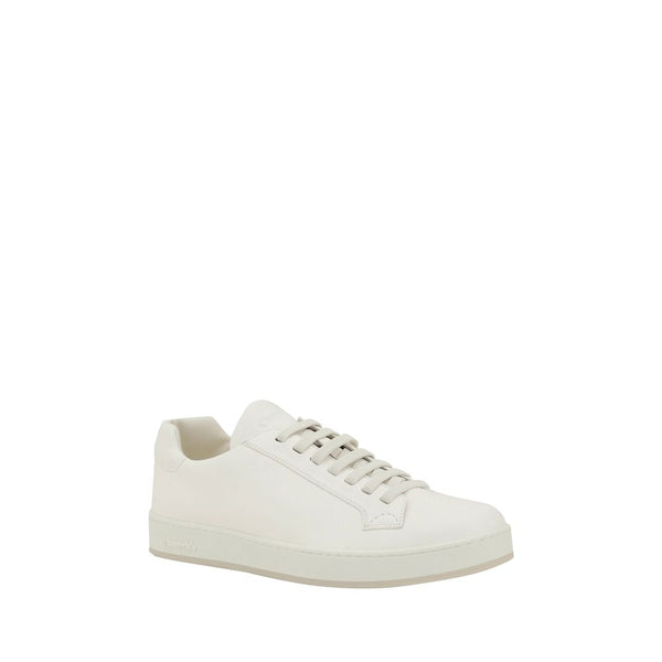 Weiße Gummisohle Sneakers mit niedrigem Schnitt