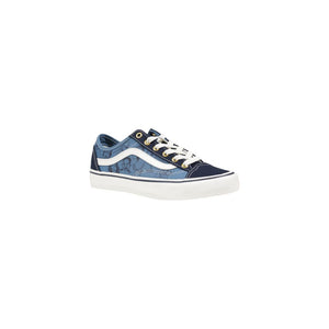Dunkelblaue Wildleder-Sneaker mit niedrigem Schaft