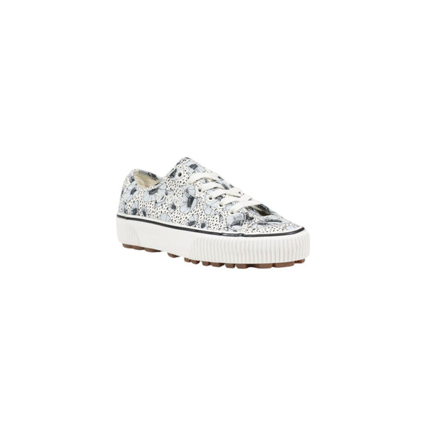 Blaue Textil-Sneakers mit niedrigem Schaft
