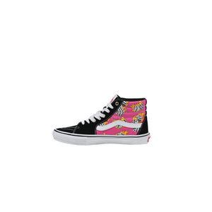 Pinke Wildleder-High-Top-Sneaker