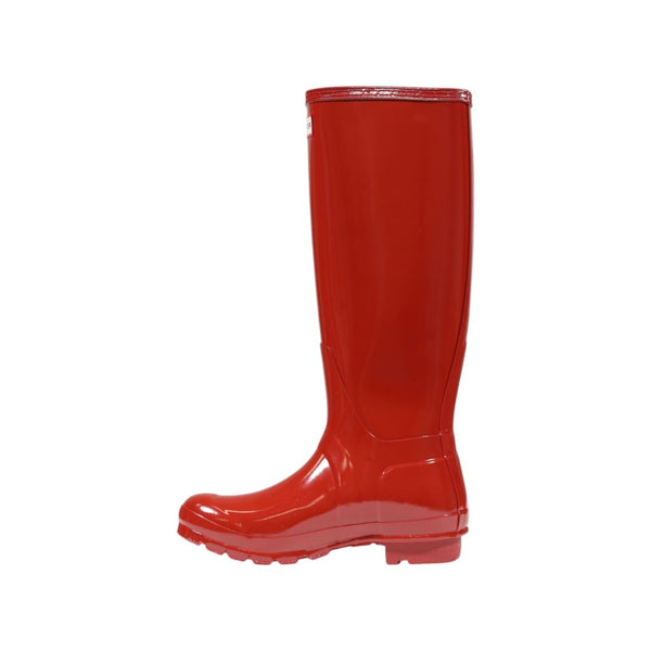 Rote Stiefel aus recyceltem Polyester