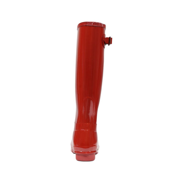 Rote Stiefel aus recyceltem Polyester