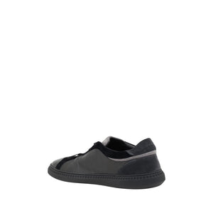 Schwarzes Leder G Set Sneakers