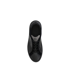 Schwarzes Leder G Set Sneakers