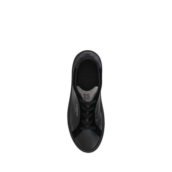 Schwarzes Leder G Set Sneakers