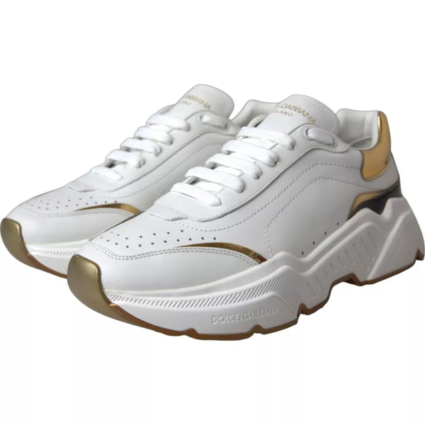 Weiß Gold DAYMASTER Leder Turnschuhe Männer Schuhe