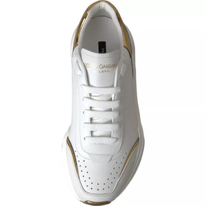 Weiß Gold DAYMASTER Leder Turnschuhe Männer Schuhe