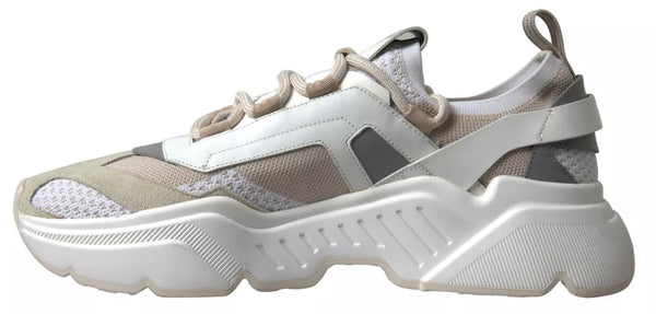 Weiß Beige Leder Sport DAYMASTER Schuhe Turnschuhe