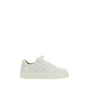 Weiße Kalbshaut Bos Taurus Sneakers mit niedrigem Schaft