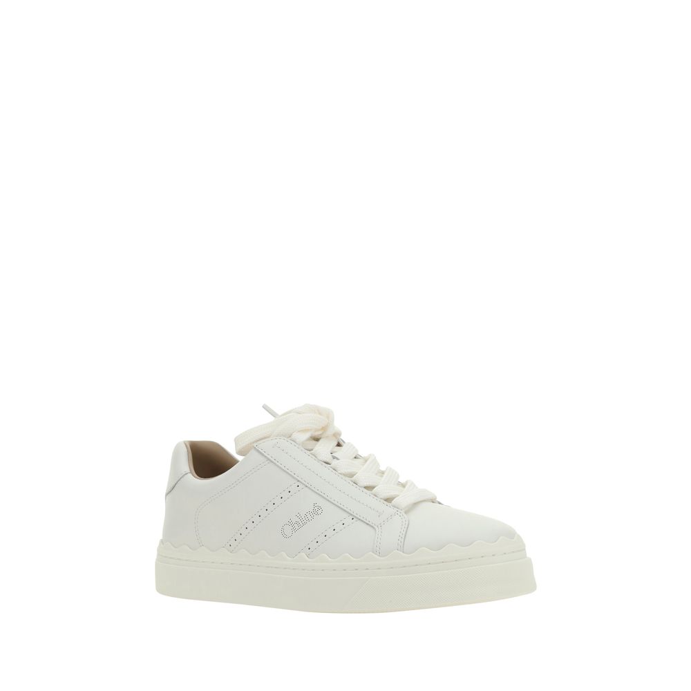 Weiße Kalbshaut Bos Taurus Sneakers mit niedrigem Schaft