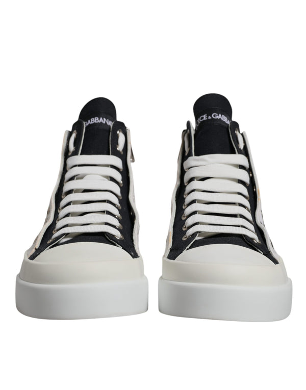 Weiß Schwarz Baumwolle High Top Turnschuhe Schuhe
