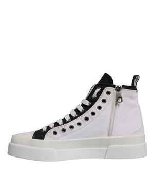 Weiß Schwarz Baumwolle High Top Turnschuhe Schuhe