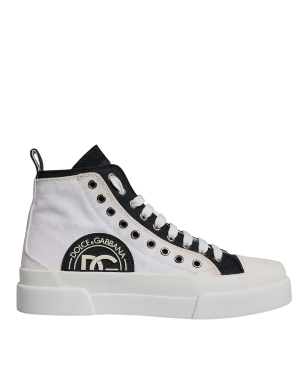 Weiß Schwarz Baumwolle High Top Turnschuhe Schuhe