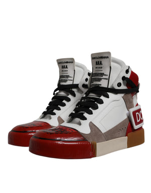 Multicolor Leder High Top Sneakers Schuhe