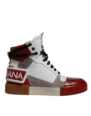 Multicolor Leder High Top Sneakers Schuhe