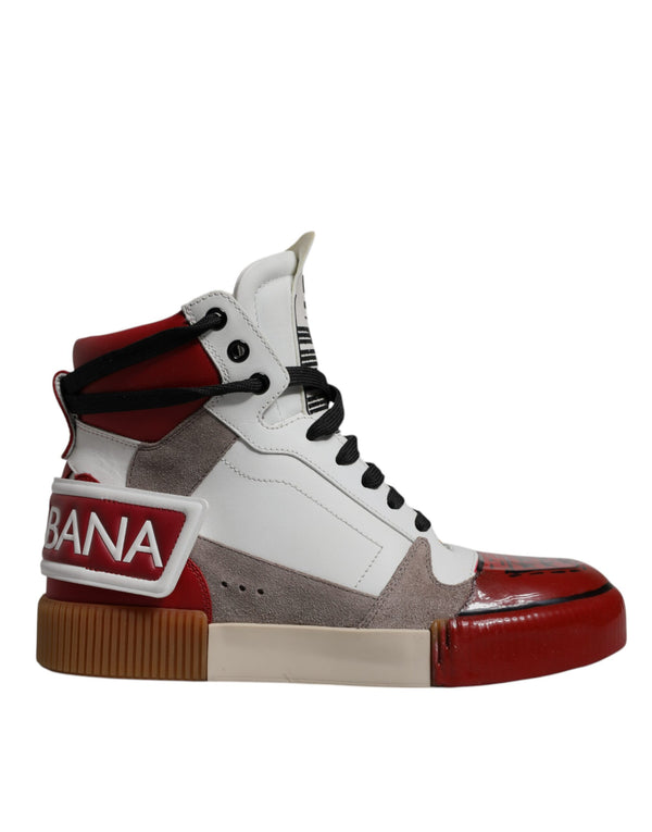 Multicolor Leder High Top Sneakers Schuhe