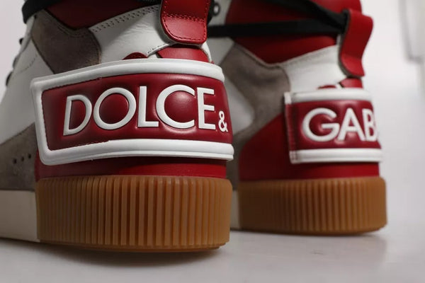 Multicolor Leder High Top Sneakers Schuhe
