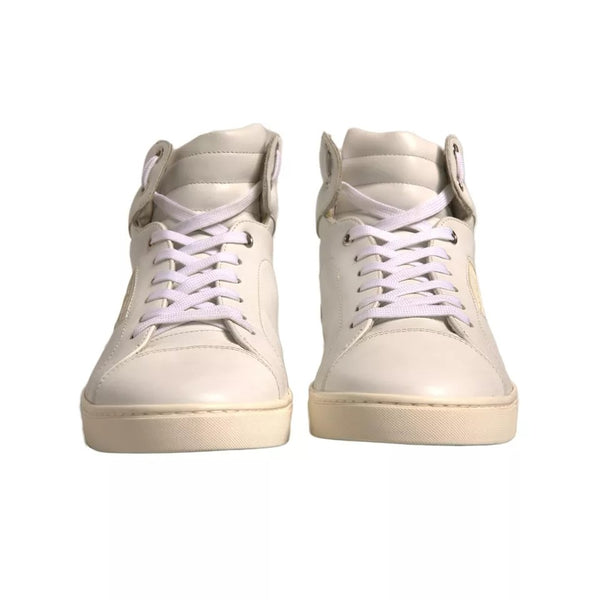 Weiß London Logo High Top Turnschuhe Schuhe