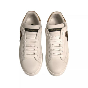 Weiß Crown Patch Portofino Turnschuhe Schuhe