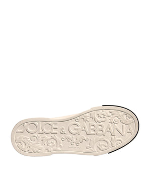 Weiß Leder Logo Portofino Turnschuhe Schuhe