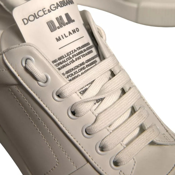 Weiß Miami Leder Low Top Turnschuhe Schuhe