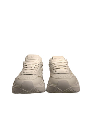 Weiß Daymaster Leder Low Top Turnschuhe Schuhe