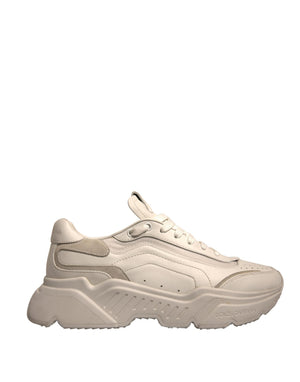 Weiß Daymaster Leder Low Top Turnschuhe Schuhe